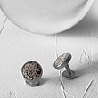 دکمه سرآستین کورال گرد _ Coral Cufflinks round